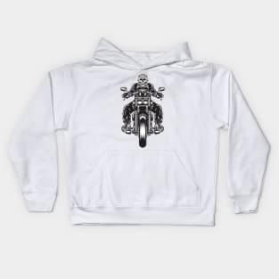 Vintage Skull Rider Kids Hoodie